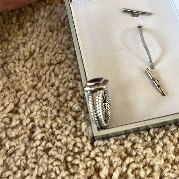 DAVID YURMAN Albion petite ring with amethyst stone and diamonds in size 6 - Picture 6 of 8